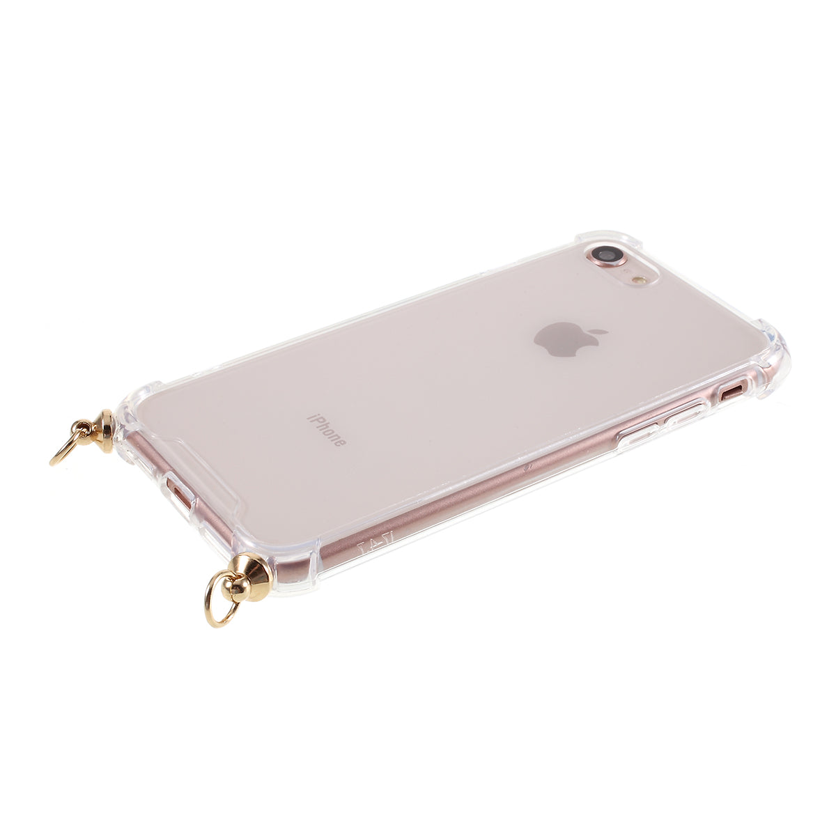 For iPhone 8/7/SE (2020)/SE (2022) TPU+Acrylic+Textile Strap Anti-fall Shell
