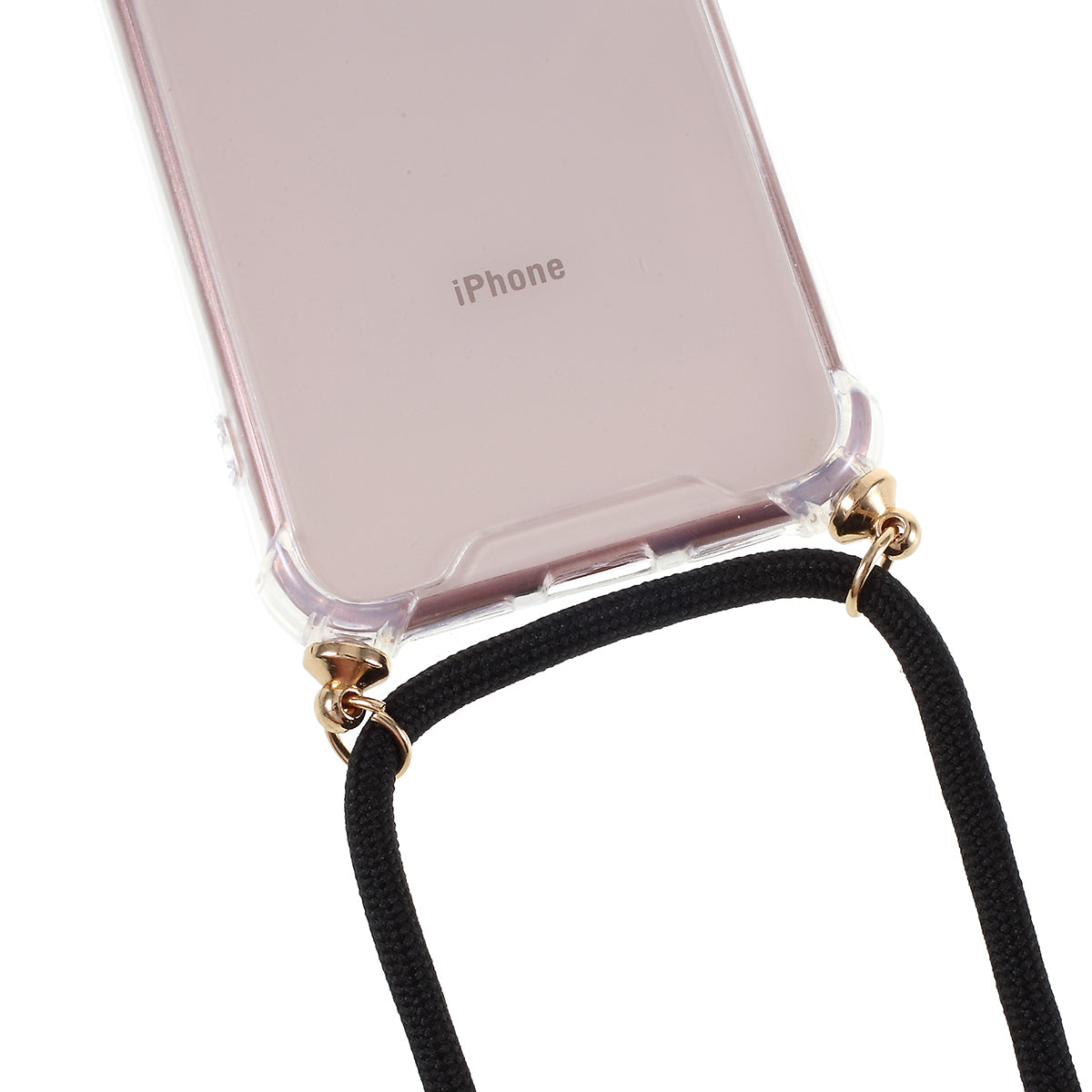 For iPhone 8/7/SE (2020)/SE (2022) TPU+Acrylic+Textile Strap Anti-fall Shell