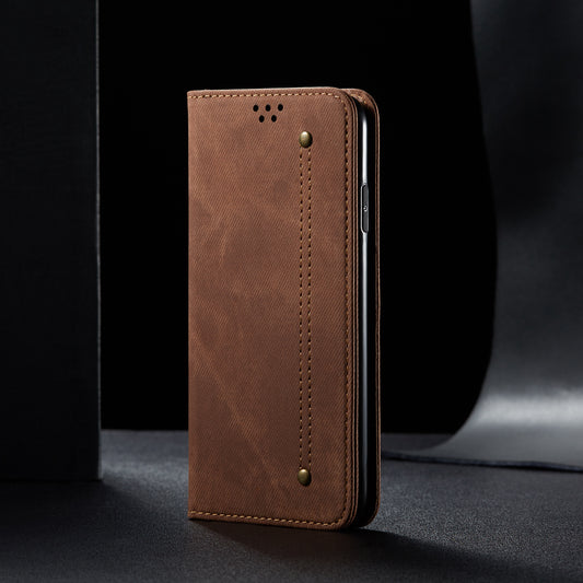 Retro Style Jeans Cloth Leather Stand Case with Card Slots for iPhone 7 4.7 inch/8 4.7 inch/SE (2020/SE (2022)