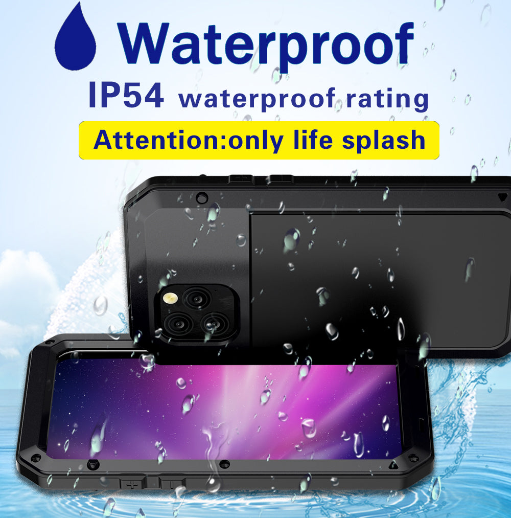 Tank Style Metal + Silicone + Tempered Glass 360Â° Full Protection Shell for iPhone 11 Pro 5.8 inch (2019)