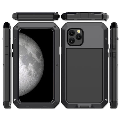 Tank Style Metal + Silicone + Tempered Glass 360Â° Full Protection Shell for iPhone 11 Pro 5.8 inch (2019)