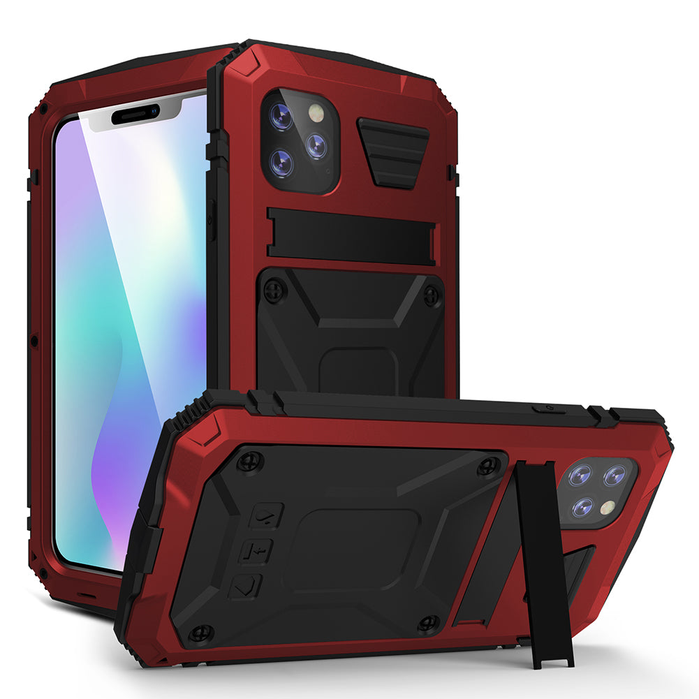 Tank Series Full Protection Kickstand Metal Frame Phone Case for iPhone 11 Pro 5.8 inch