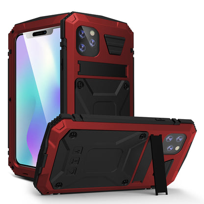 Tank Series Full Protection Kickstand Metal Frame Phone Case for iPhone 11 Pro 5.8 inch