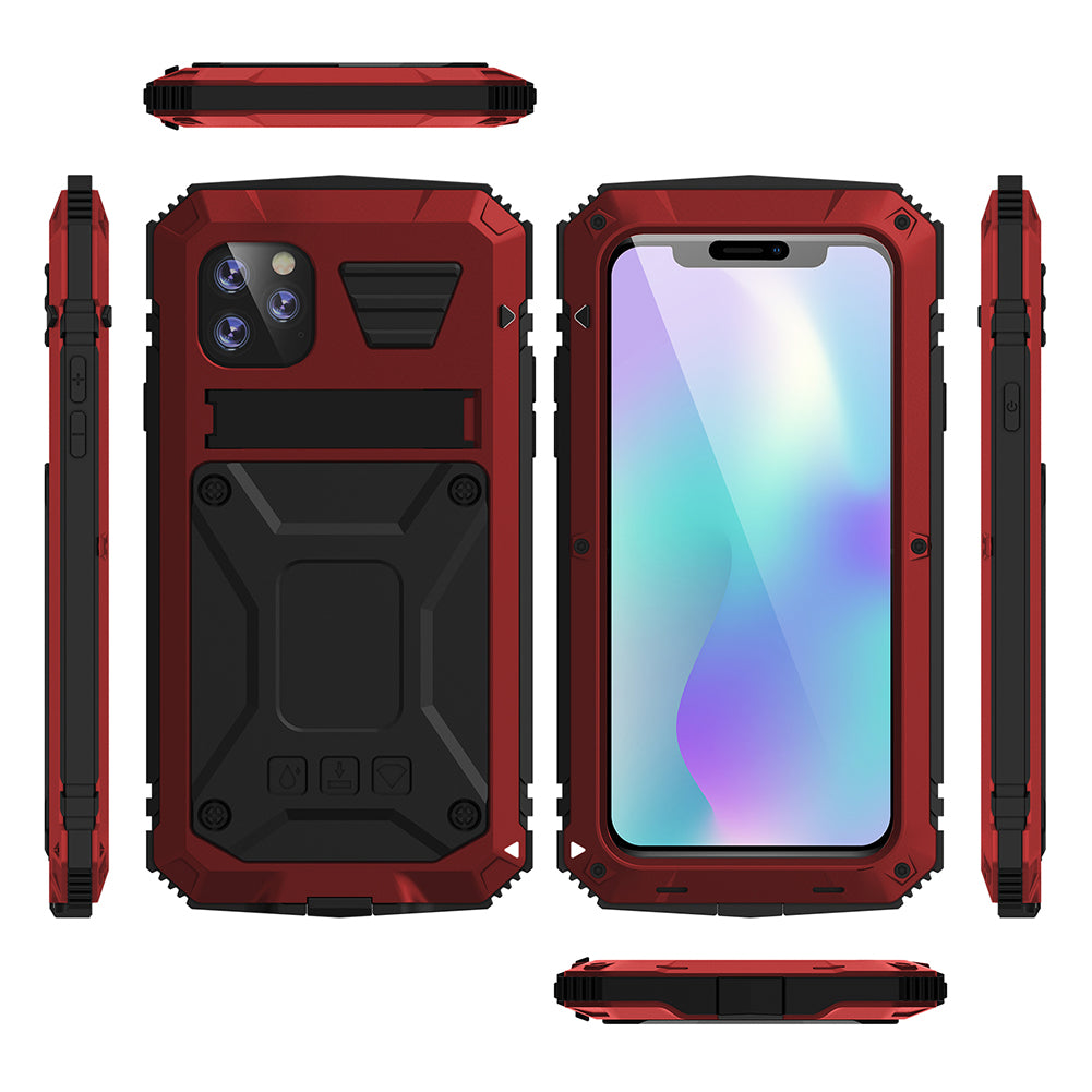 Tank Series Full Protection Kickstand Metal Frame Phone Case for iPhone 11 Pro 5.8 inch