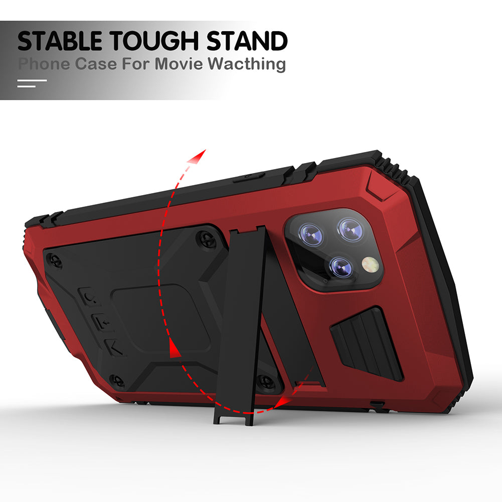 Tank Series Full Protection Kickstand Metal Frame Phone Case for iPhone 11 Pro 5.8 inch