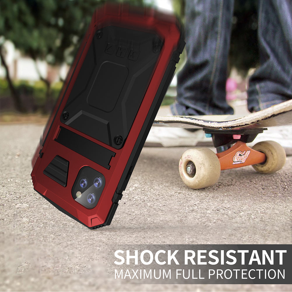 Tank Series Full Protection Kickstand Metal Frame Phone Case for iPhone 11 Pro 5.8 inch