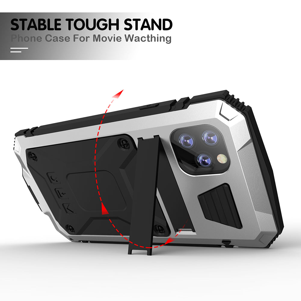 Tank Series Full Protection Kickstand Metal Frame Phone Case for iPhone 11 Pro 5.8 inch