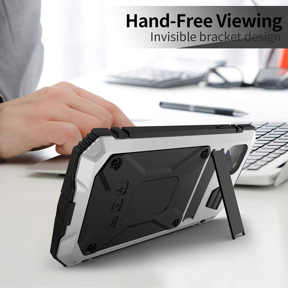 Tank Series Full Protection Kickstand Metal Frame Phone Case for iPhone 11 Pro 5.8 inch