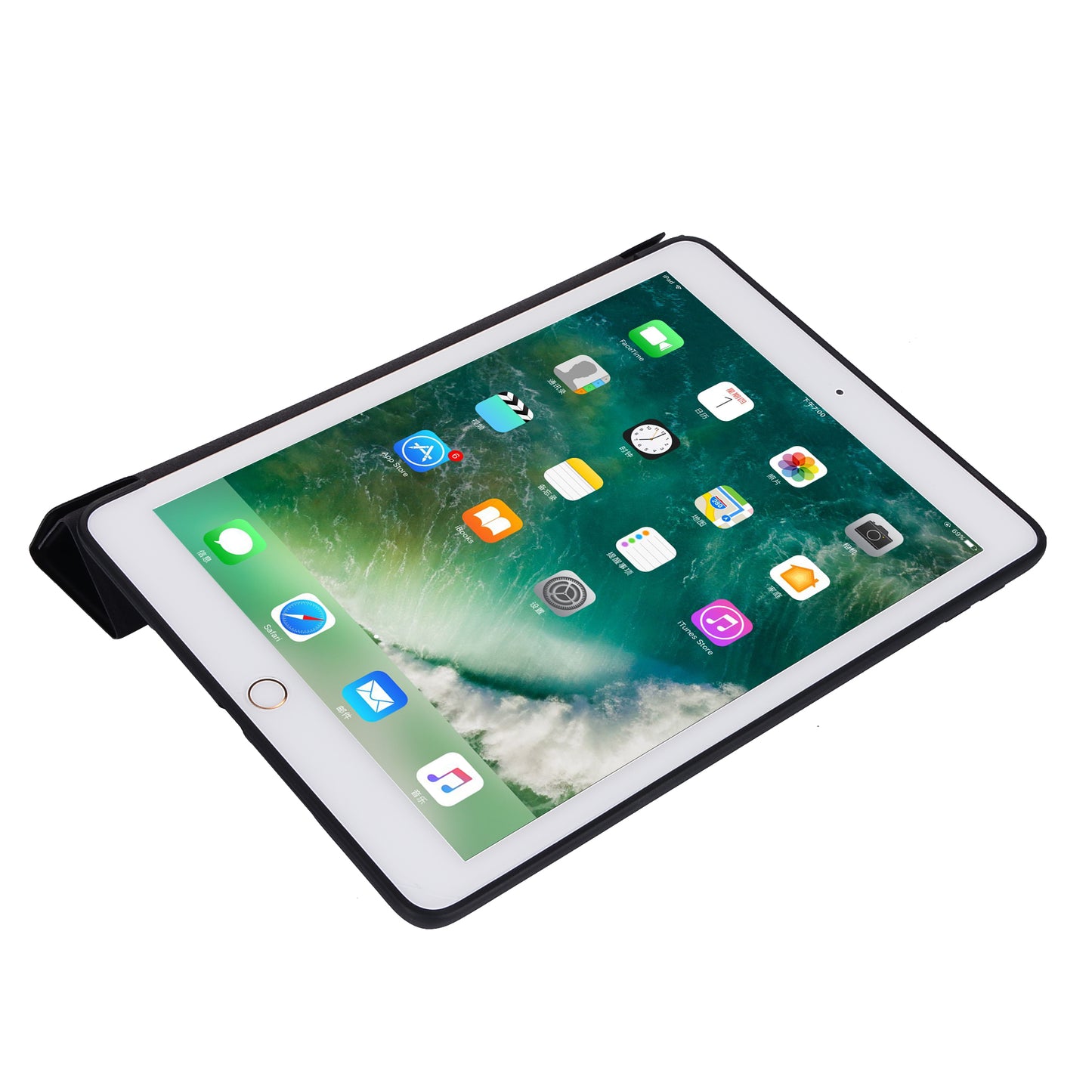 For iPad 10.2 (2021)/(2020)/(2019) Protective Cover Folding Deformed Silicone + PU Leather Stand Tablet Case
