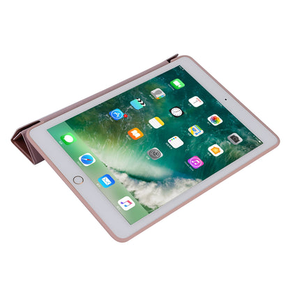 For iPad 10.2 (2021)/(2020)/(2019) Protective Cover Folding Deformed Silicone + PU Leather Stand Tablet Case