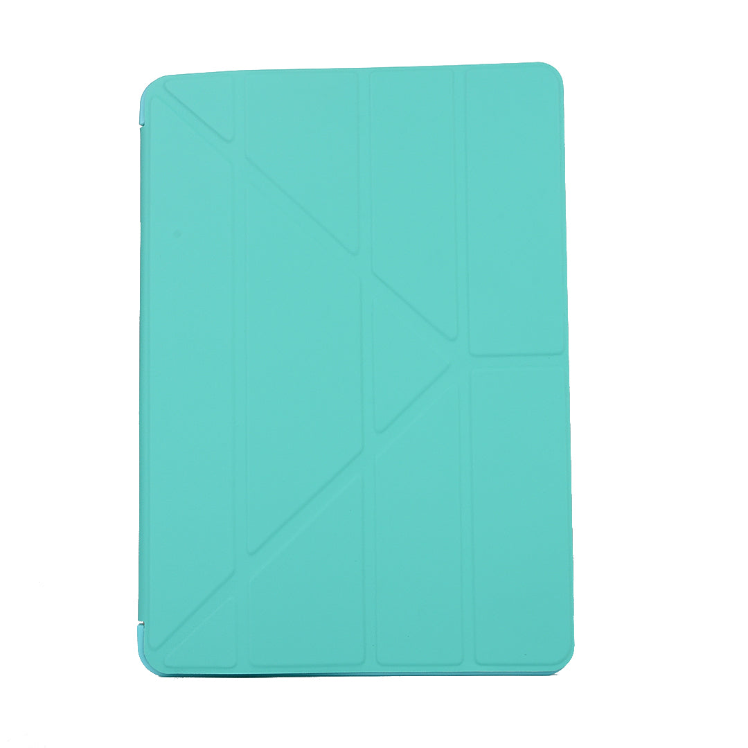 For iPad 10.2 (2021)/(2020)/(2019) Protective Cover Folding Deformed Silicone + PU Leather Stand Tablet Case