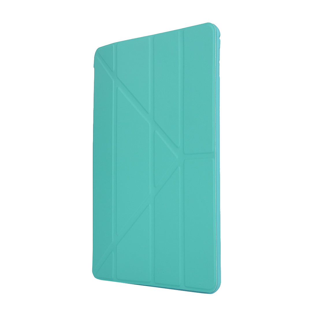 For iPad 10.2 (2021)/(2020)/(2019) Protective Cover Folding Deformed Silicone + PU Leather Stand Tablet Case
