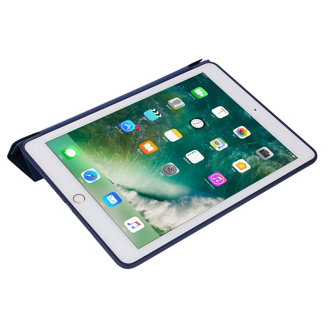 For iPad 10.2 (2021)/(2020)/(2019) Protective Cover Folding Deformed Silicone + PU Leather Stand Tablet Case
