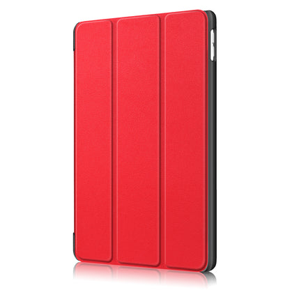 For iPad 10.2 (2021)/(2020)/(2019) Tri-fold Stand Leather Protective Tablet Cover Case