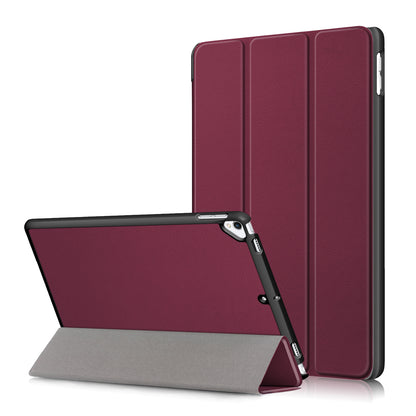 For iPad 10.2 (2021)/(2020)/(2019) Tri-fold Stand Leather Protective Tablet Cover Case