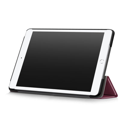 For iPad 10.2 (2021)/(2020)/(2019) Tri-fold Stand Leather Protective Tablet Cover Case