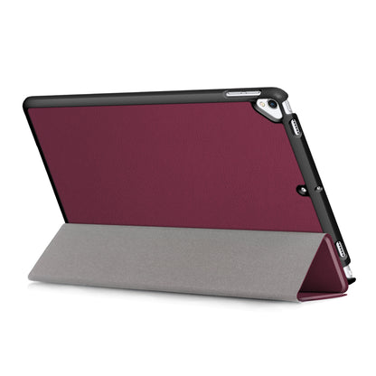 For iPad 10.2 (2021)/(2020)/(2019) Tri-fold Stand Leather Protective Tablet Cover Case