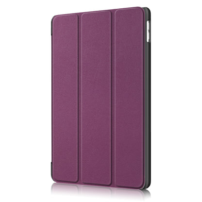 For iPad 10.2 (2021)/(2020)/(2019) Tri-fold Stand Leather Protective Tablet Cover Case