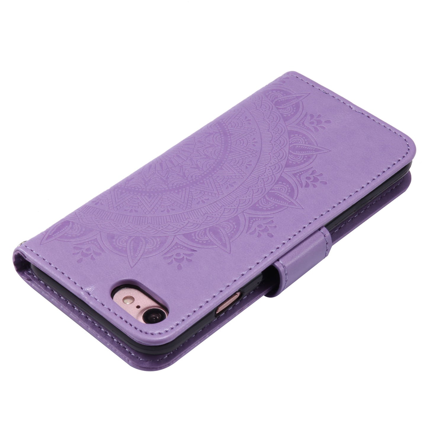 Imprint Flower Leather Wallet Phone Case with Stand for iPhone 7 4.7 inch/8 4.7 inch/SE (2020)/SE (2022)