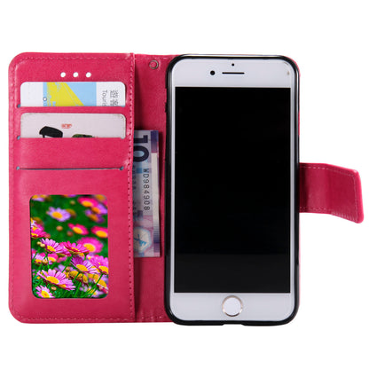 Imprint Flower Leather Wallet Phone Case with Stand for iPhone 7 4.7 inch/8 4.7 inch/SE (2020)/SE (2022)