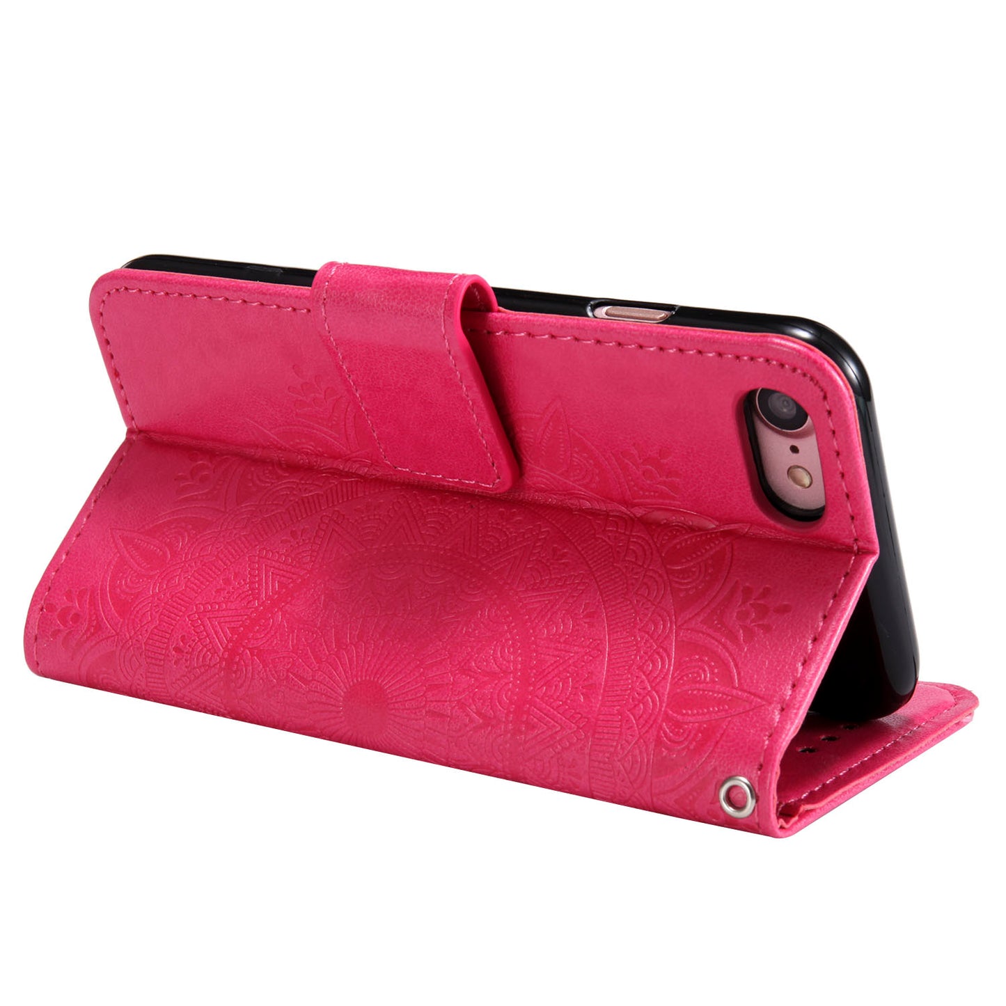 Imprint Flower Leather Wallet Phone Case with Stand for iPhone 7 4.7 inch/8 4.7 inch/SE (2020)/SE (2022)