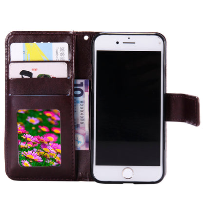 Imprint Flower Leather Wallet Phone Case with Stand for iPhone 7 4.7 inch/8 4.7 inch/SE (2020)/SE (2022)