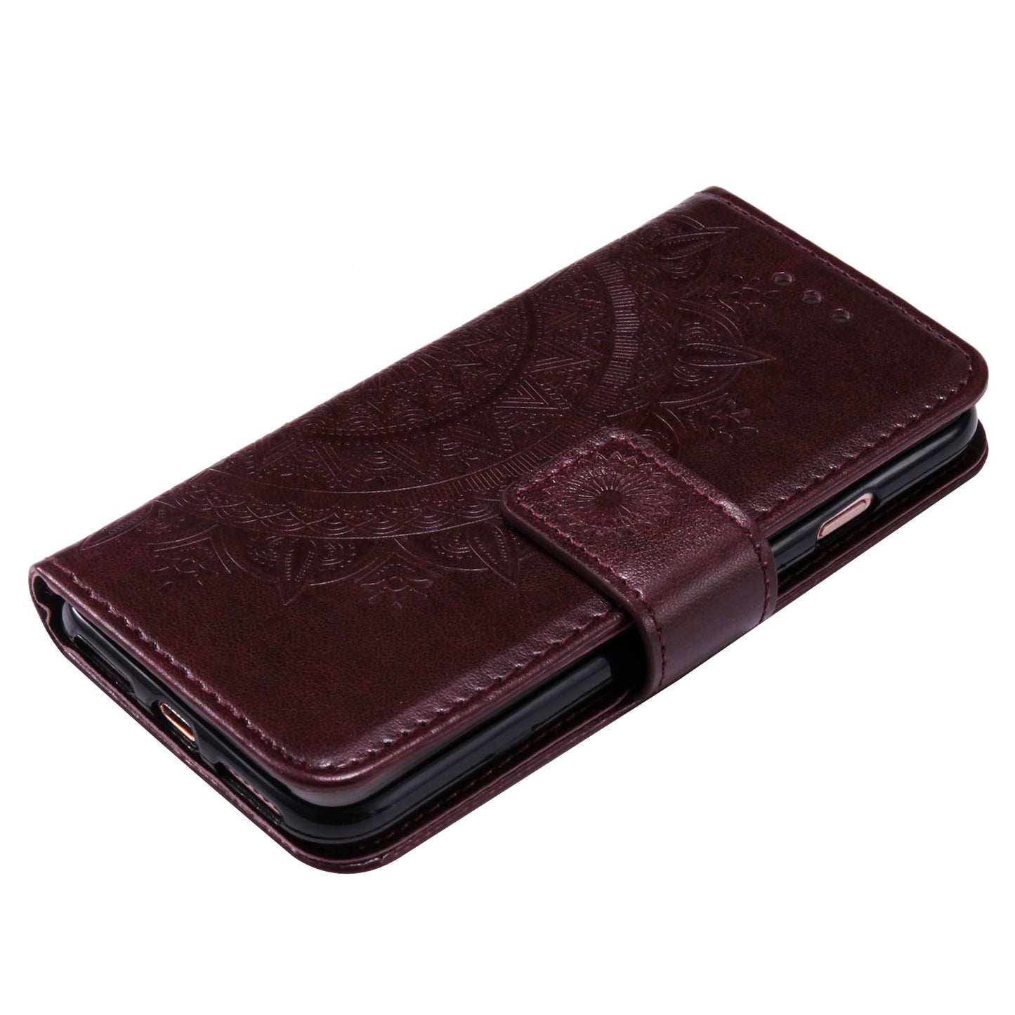Imprint Flower Leather Wallet Phone Case with Stand for iPhone 7 4.7 inch/8 4.7 inch/SE (2020)/SE (2022)