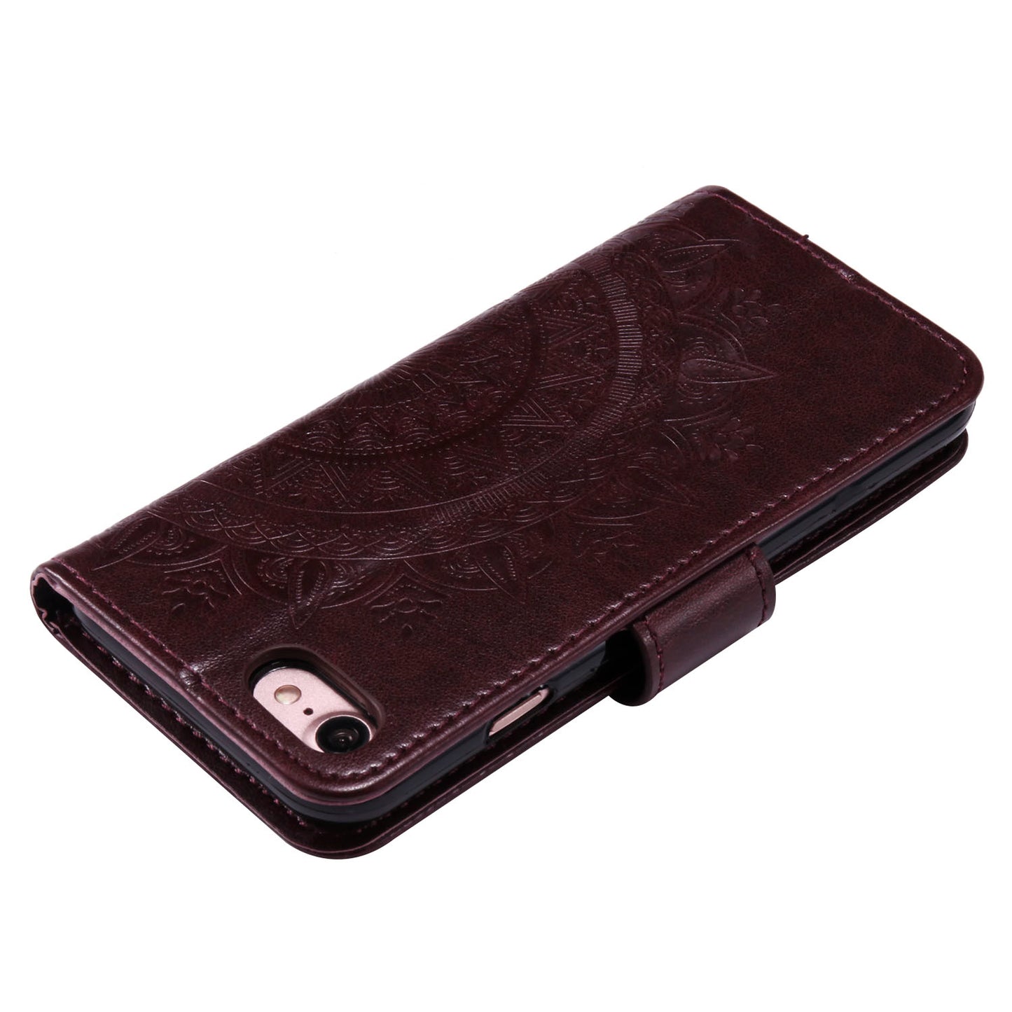 Imprint Flower Leather Wallet Phone Case with Stand for iPhone 7 4.7 inch/8 4.7 inch/SE (2020)/SE (2022)