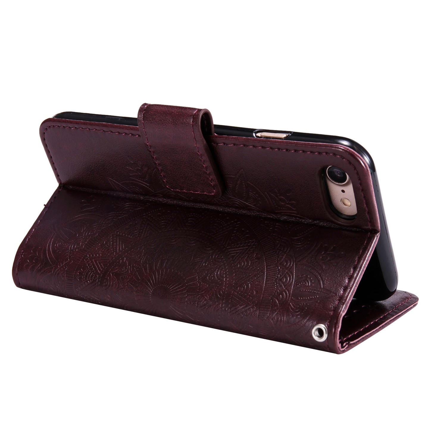 Imprint Flower Leather Wallet Phone Case with Stand for iPhone 7 4.7 inch/8 4.7 inch/SE (2020)/SE (2022)