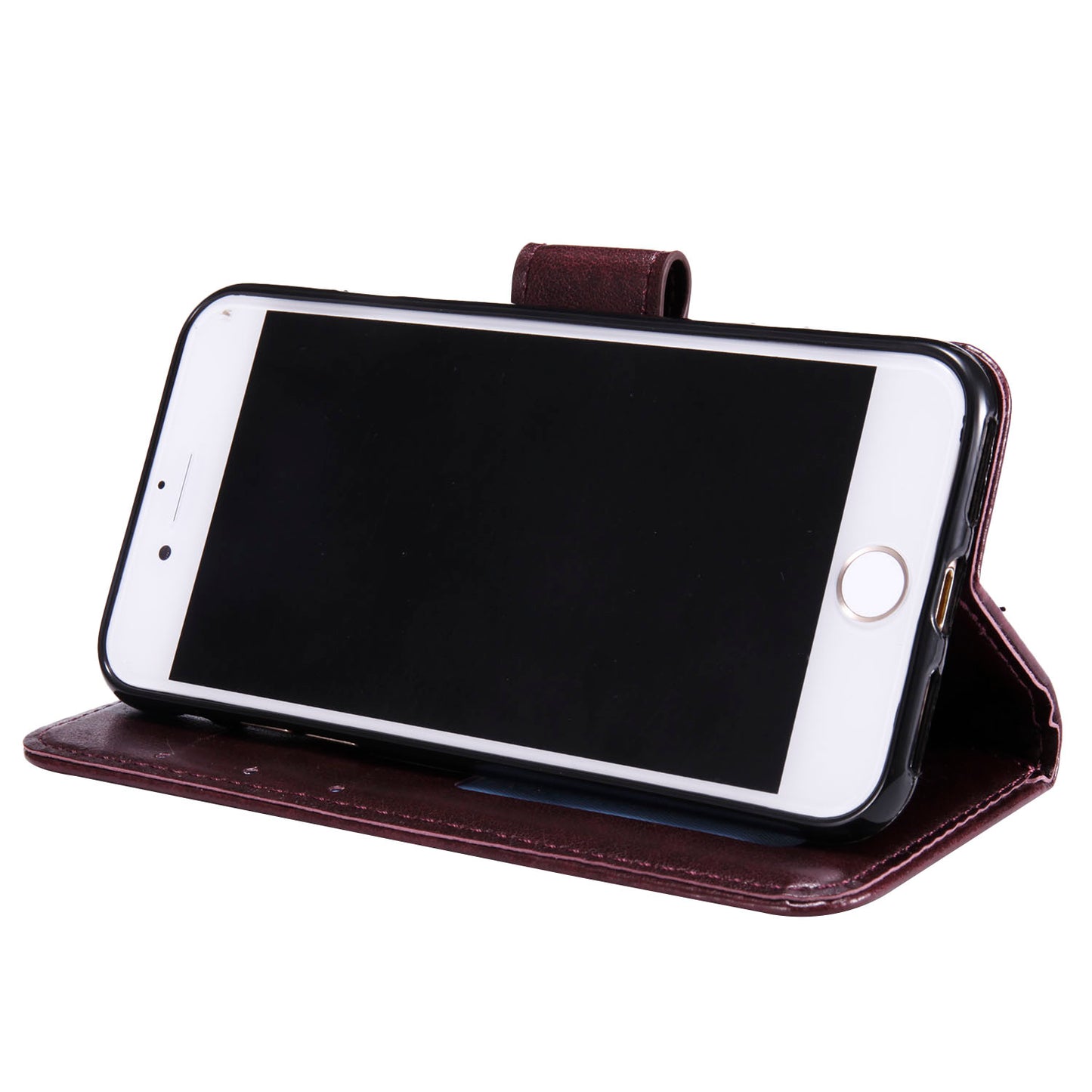 Imprint Flower Leather Wallet Phone Case with Stand for iPhone 7 4.7 inch/8 4.7 inch/SE (2020)/SE (2022)
