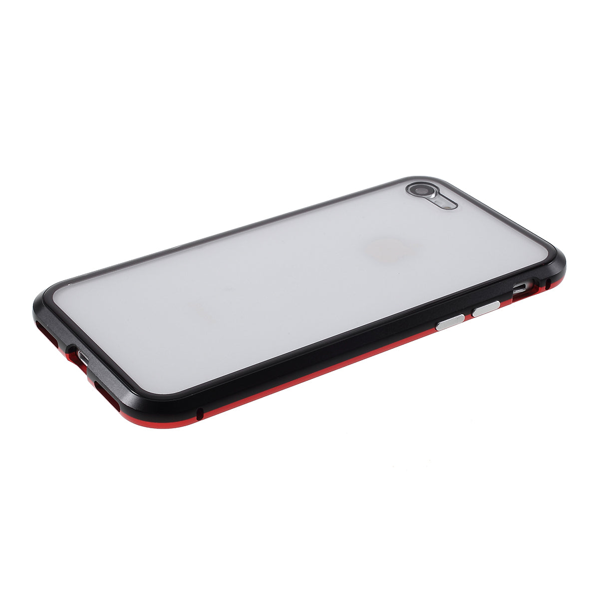 Magnetic Absorption Installation Phone Shell Covering Metal Frame + Dual-sided Tempered Glass Cell Phone Case for iPhone 8/7/SE (2020)/SE (2022)