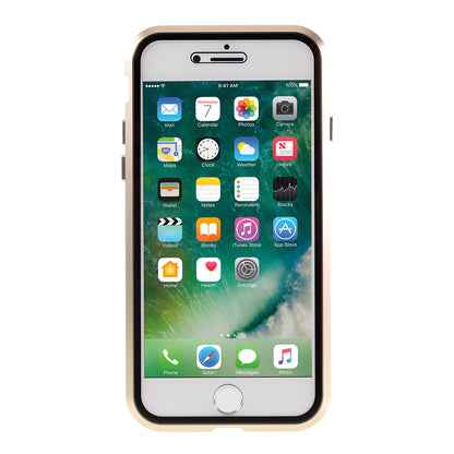 Magnetic Absorption Installation Phone Shell Covering Metal Frame + Dual-sided Tempered Glass Cell Phone Case for iPhone 8/7/SE (2020)/SE (2022)