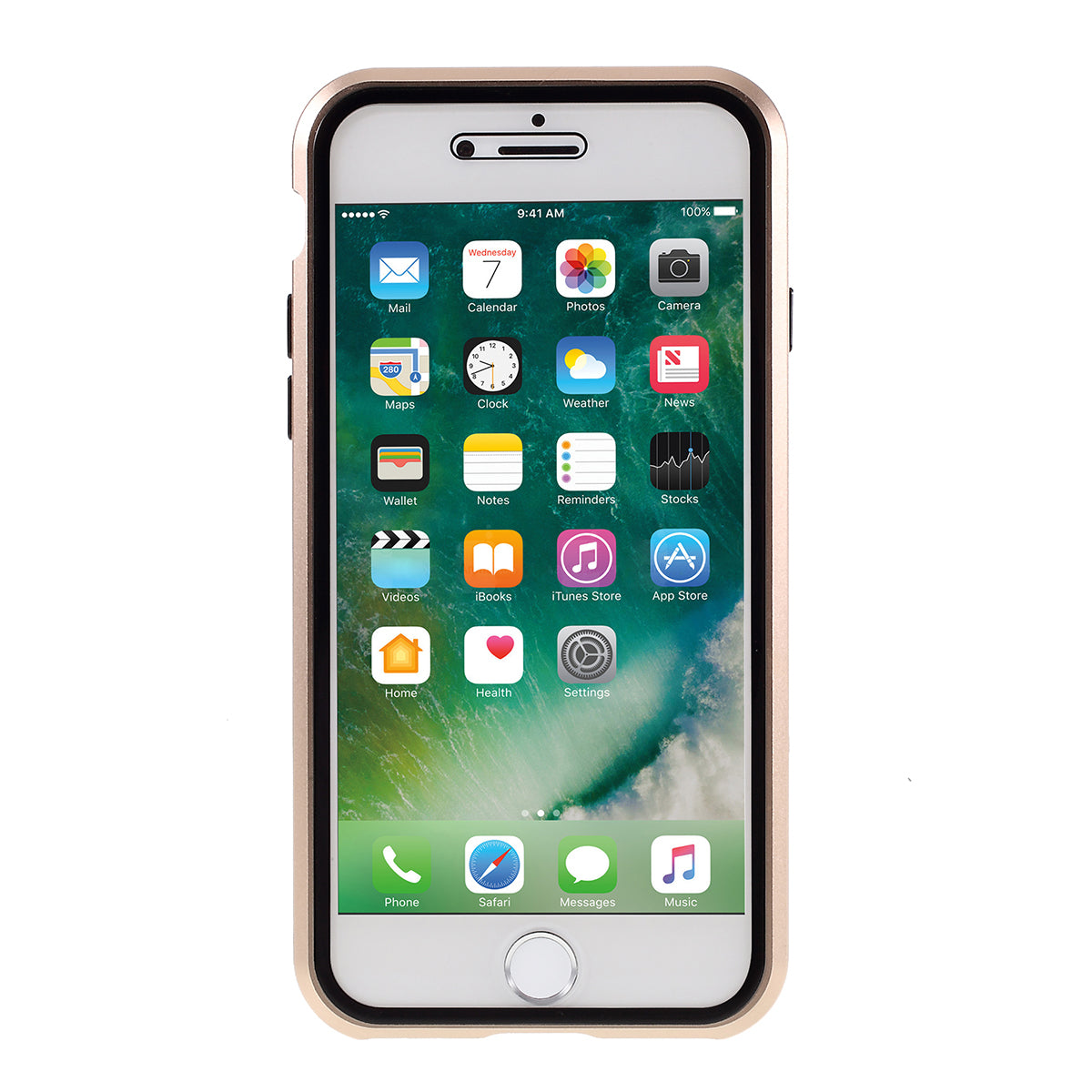 Magnetic Absorption Installation Phone Shell Covering Metal Frame + Dual-sided Tempered Glass Cell Phone Case for iPhone 8/7/SE (2020)/SE (2022)