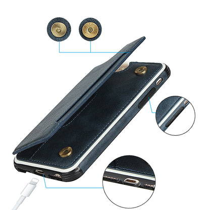 PU Leather + PC Card Slots Protection Phone Case for iPhone 7 / 8 / SE (2020) / SE (2022) 4.7-inch