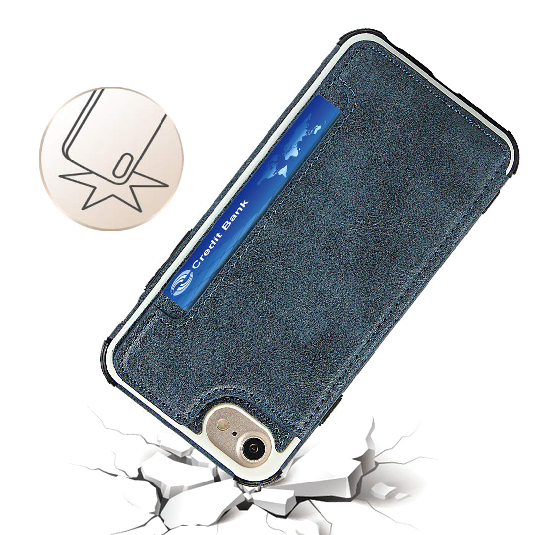PU Leather + PC Card Slots Protection Phone Case for iPhone 7 / 8 / SE (2020) / SE (2022) 4.7-inch