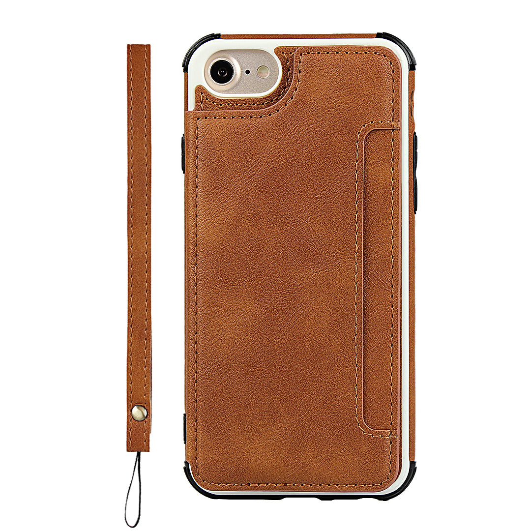 PU Leather + PC Card Slots Protection Phone Case for iPhone 7 / 8 / SE (2020) / SE (2022) 4.7-inch