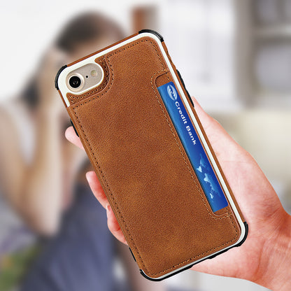 PU Leather + PC Card Slots Protection Phone Case for iPhone 7 / 8 / SE (2020) / SE (2022) 4.7-inch