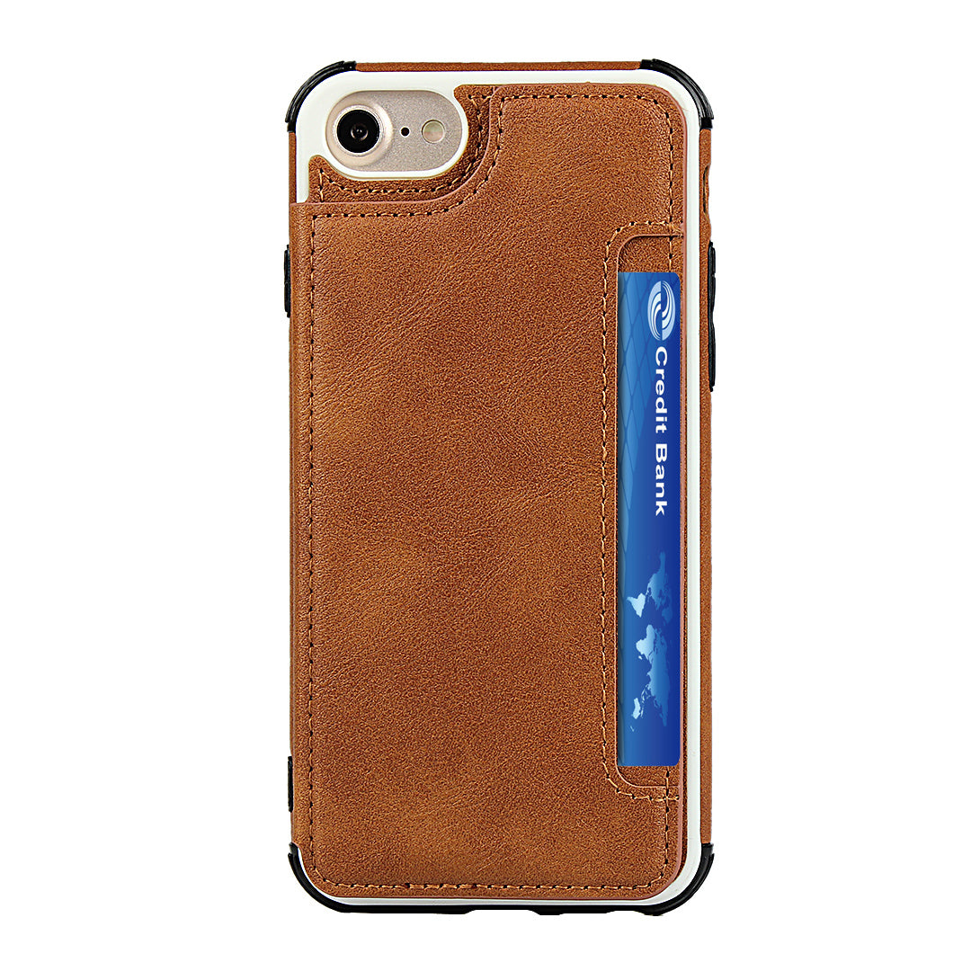 PU Leather + PC Card Slots Protection Phone Case for iPhone 7 / 8 / SE (2020) / SE (2022) 4.7-inch