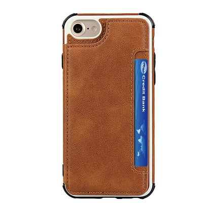 PU Leather + PC Card Slots Protection Phone Case for iPhone 7 / 8 / SE (2020) / SE (2022) 4.7-inch