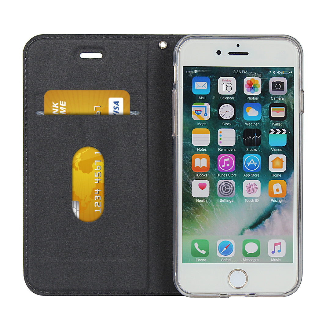 Leather Stand Case with Card Slot for iPhone 8/7/SE (2020)/SE (2022)