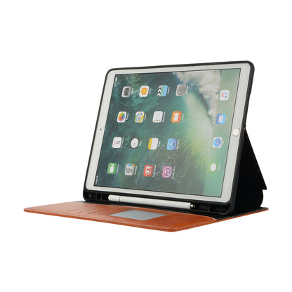 For iPad 10.2 (2021)/(2020)/(2019) Protective Case Auto Wake/Sleep Leather Wallet Stand Tablet Cover with Pen Slot