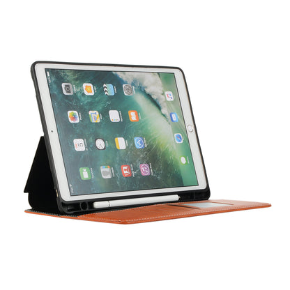 For iPad 10.2 (2021)/(2020)/(2019) Protective Case Auto Wake/Sleep Leather Wallet Stand Tablet Cover with Pen Slot