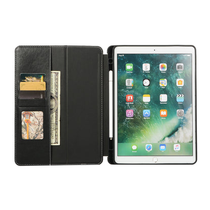 For iPad 10.2 (2021)/(2020)/(2019) Protective Case Auto Wake/Sleep Leather Wallet Stand Tablet Cover with Pen Slot