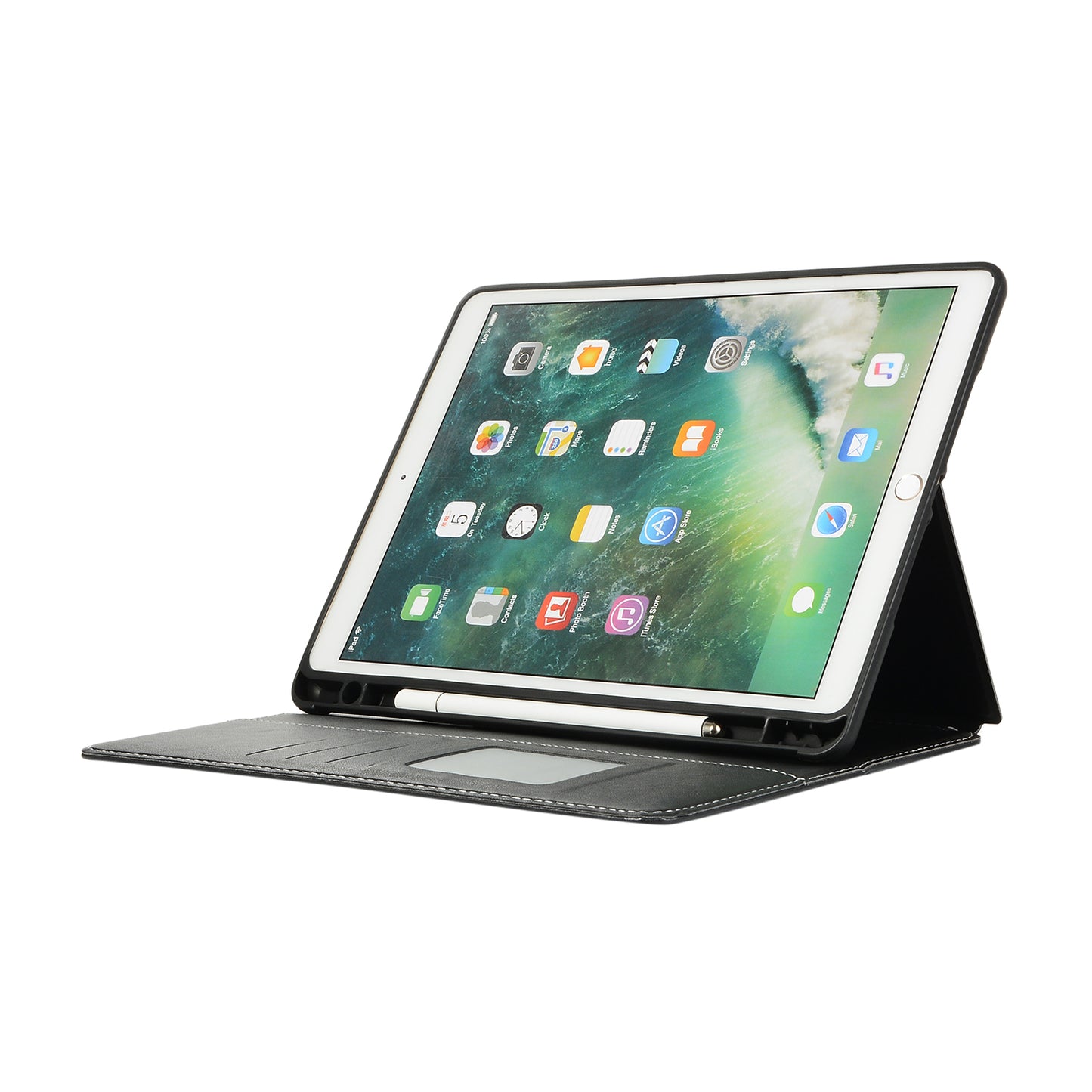 For iPad 10.2 (2021)/(2020)/(2019) Protective Case Auto Wake/Sleep Leather Wallet Stand Tablet Cover with Pen Slot