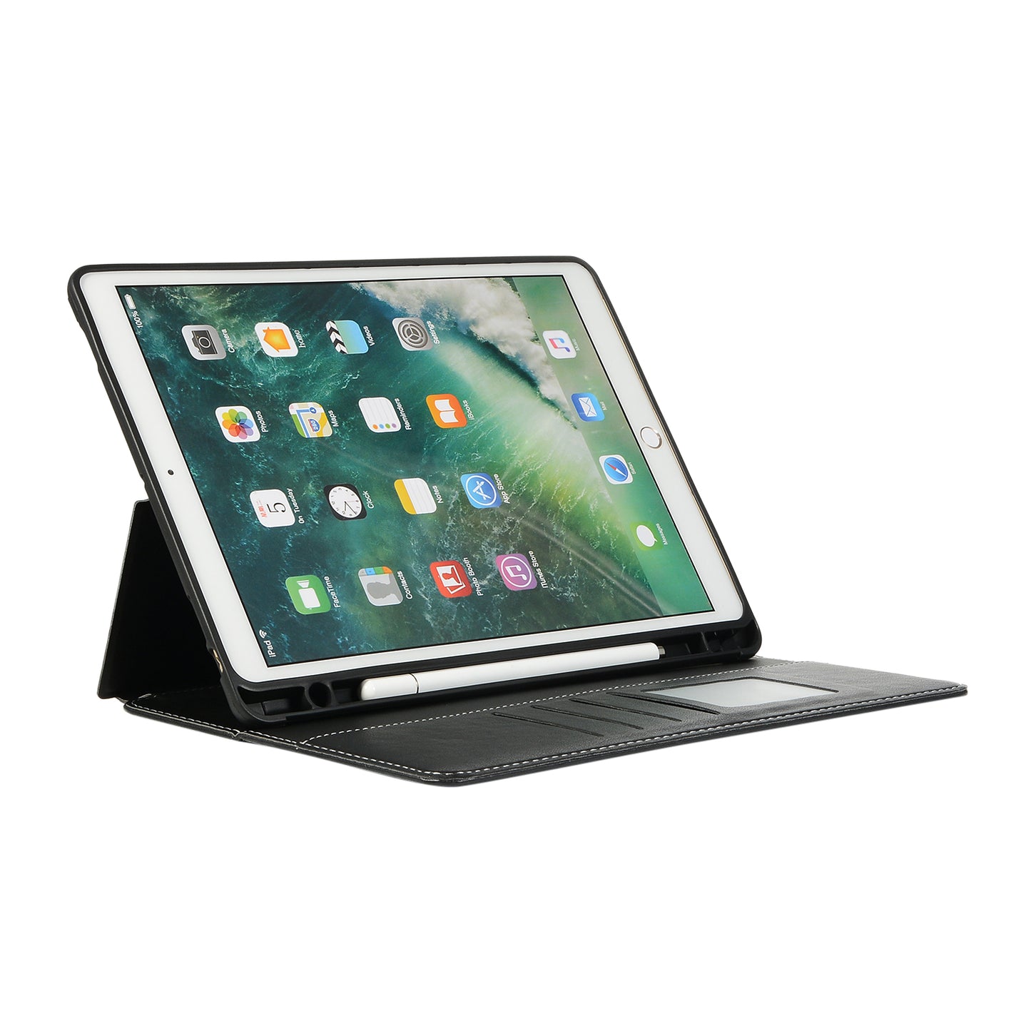 For iPad 10.2 (2021)/(2020)/(2019) Protective Case Auto Wake/Sleep Leather Wallet Stand Tablet Cover with Pen Slot