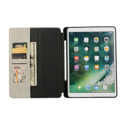 For iPad 10.2 (2021)/(2020)/(2019) Protective Case Auto Wake/Sleep Leather Wallet Stand Tablet Cover with Pen Slot
