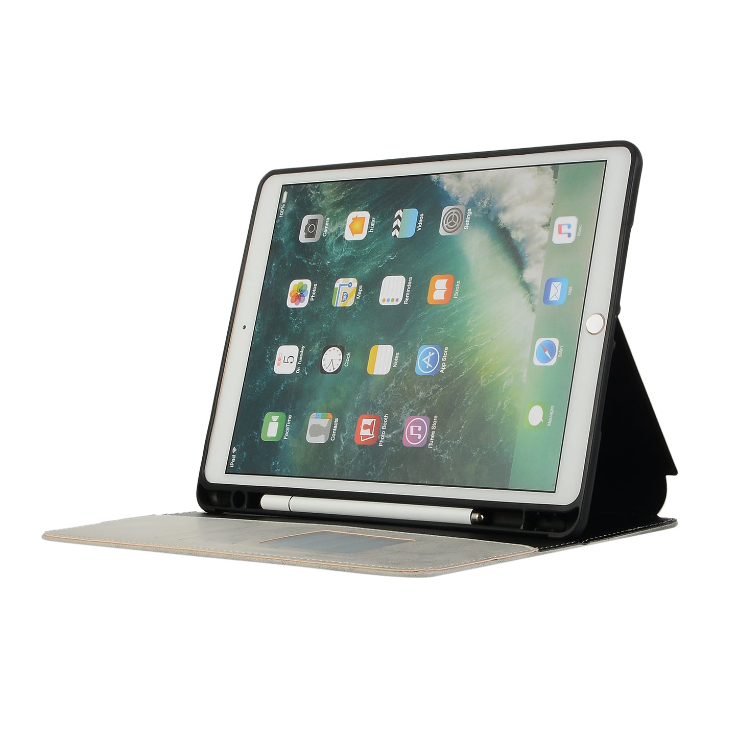 For iPad 10.2 (2021)/(2020)/(2019) Protective Case Auto Wake/Sleep Leather Wallet Stand Tablet Cover with Pen Slot