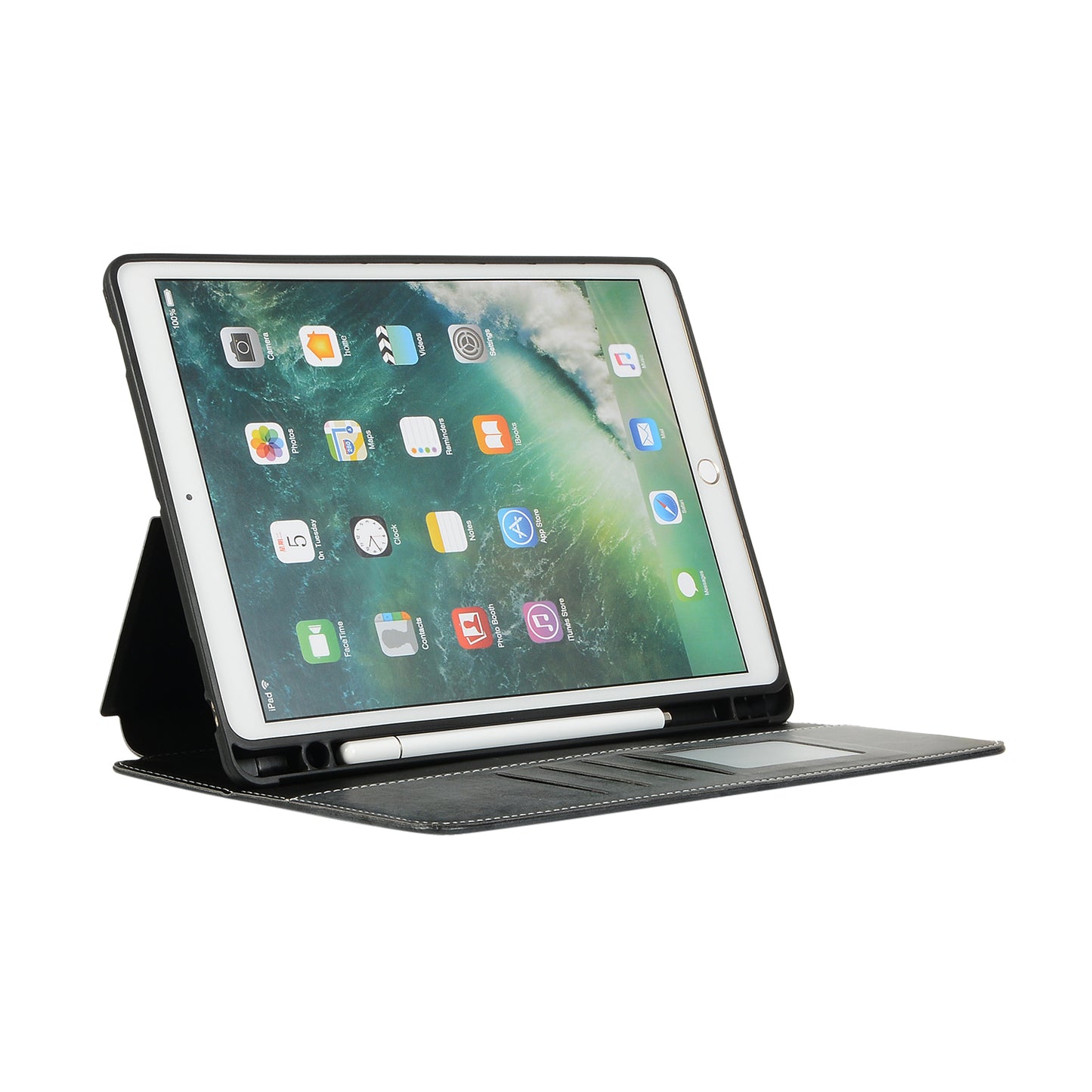For iPad 10.2 (2021)/(2020)/(2019) Protective Case Auto Wake/Sleep Leather Wallet Stand Tablet Cover with Pen Slot