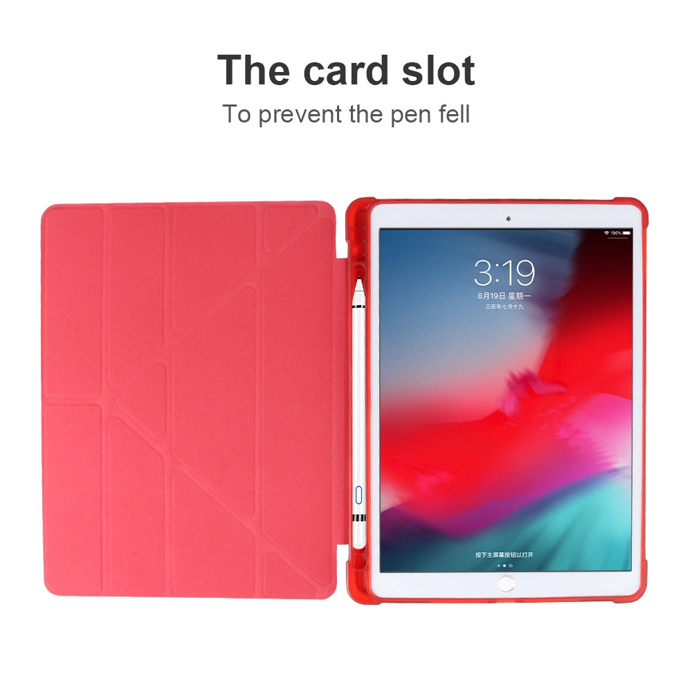 Origami Smart Leather Case [with Shock Absorption TPU / Apple Pencil Storage Groove] for iPad 10.2 (2021)/(2020)/(2019) / iPad Air 10.5 inch (2019) / iPad Pro 10.5-inch (2017)