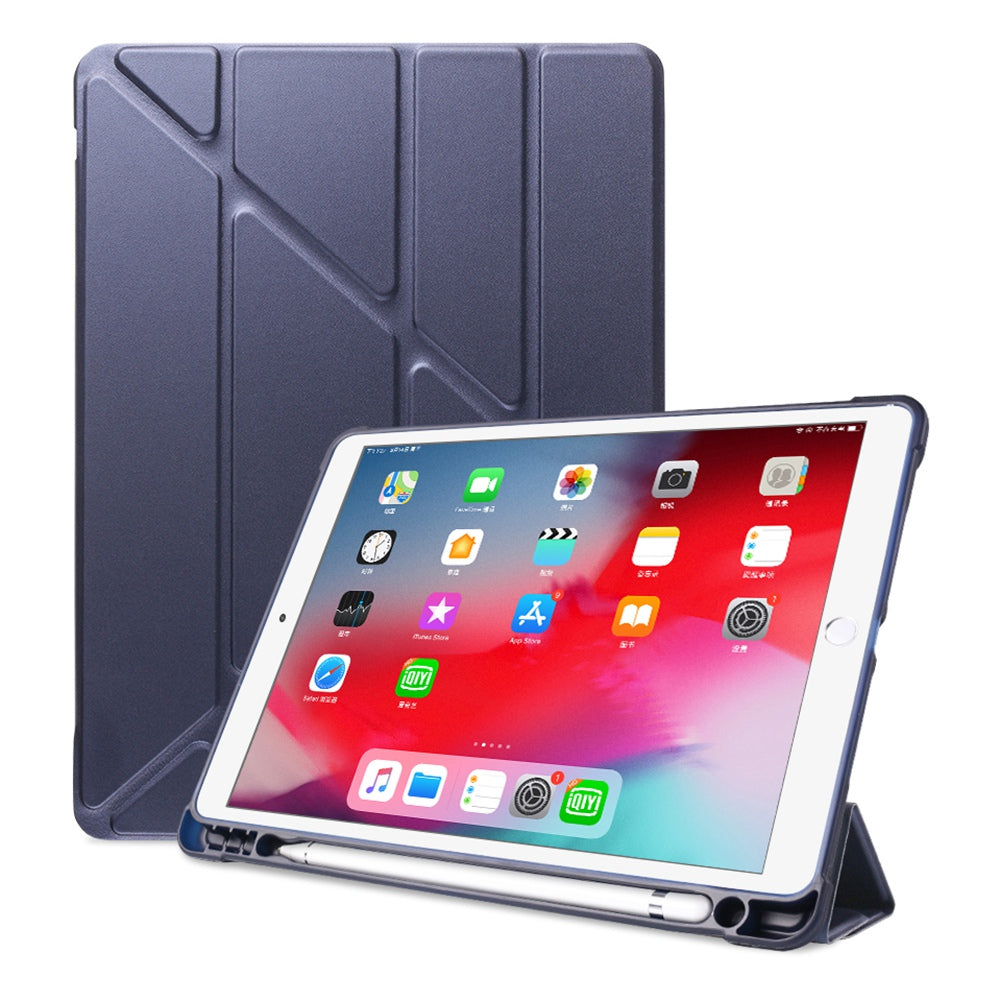 Origami Smart Leather Case [with Shock Absorption TPU / Apple Pencil Storage Groove] for iPad 10.2 (2021)/(2020)/(2019) / iPad Air 10.5 inch (2019) / iPad Pro 10.5-inch (2017)